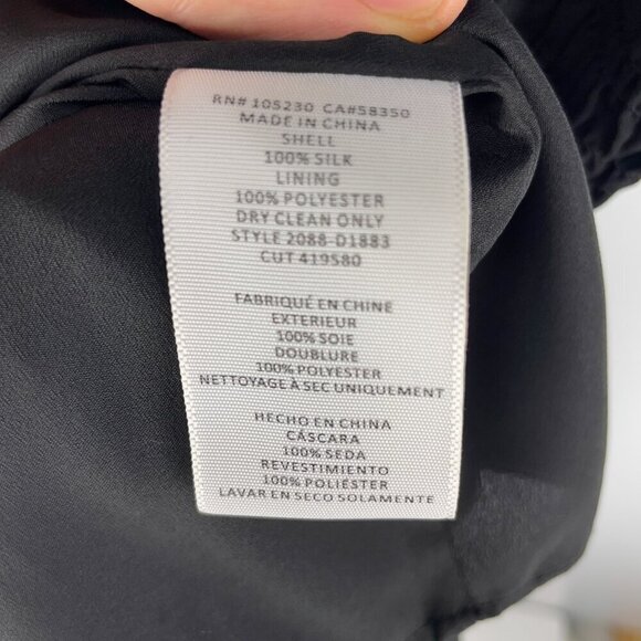 JOIE Nahal Silk Halter Sleeveless Summer Keyhole Smoked Neckline‎ Black Dress S - Picture 7 of 7